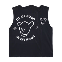 ITS ALL GOOD MENS SMALL PRINT MUSCLE TEE